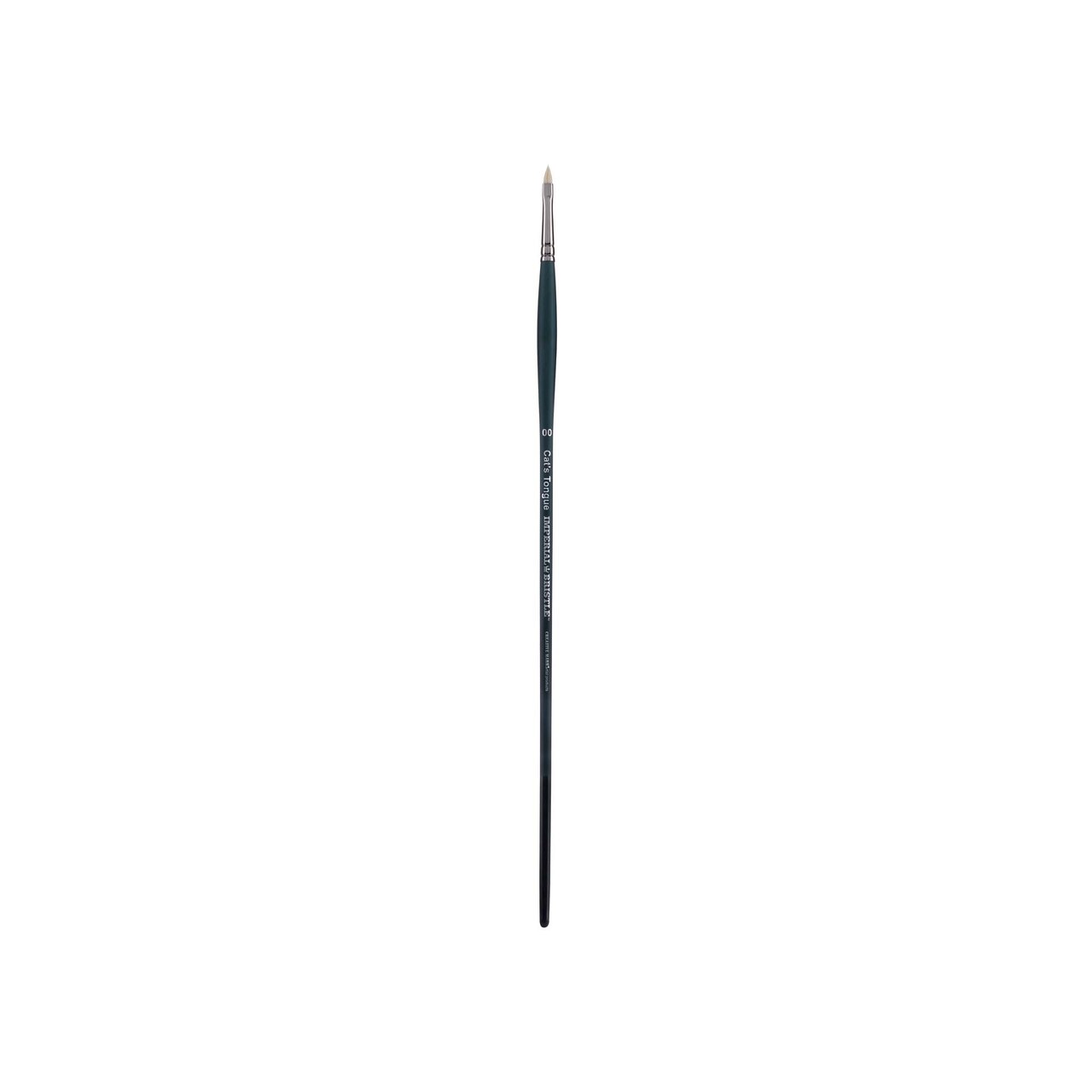 Creative Mark Imperial Professional Chungking Hog Bristle Brush - Cat's Tounge , Handmade Long Handle Oil Paint Brushes for Artists, Nickel-Plated Brass Ferrules, Stiff Yet Soft Natural Bristles